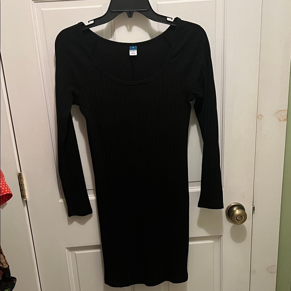 Old Navy Elegant Black Long Sleeve Dress
